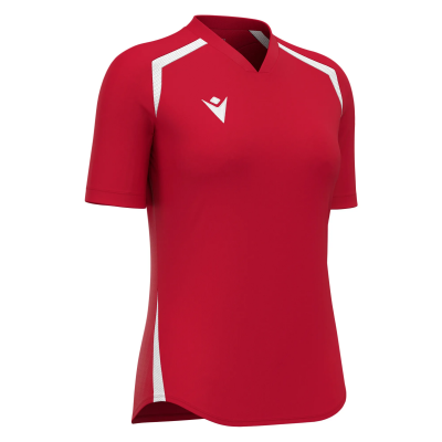 Футболка спортивная женская MACRON ANDURIL SHIRT RED/WHITE