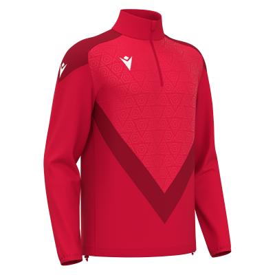 Толстовка тренировочная MACRON ANDUIN TRAINING 1/4 ZIP TOP RED/DARK RED