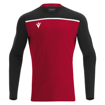 Футболка спортивная MACRON DENEB SHIRT LS RED/BLACK/WHITE