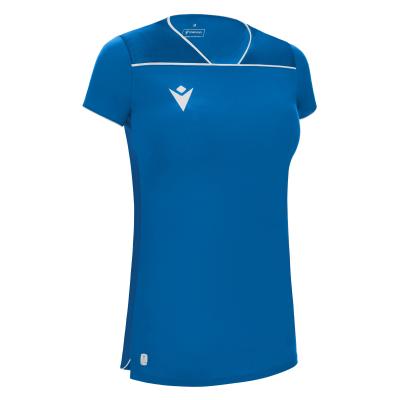 Футболка спортивная женская MACRON STEEL ECO SHIRT ROYAL BLUE/DARK ROYAL BLUE/WHITE