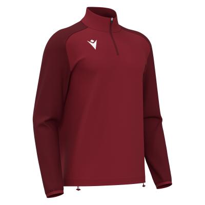 Толстовка тренировочная MACRON ISEN 1/4 ZIP TOP CARDINAL/DARK CARDINAL