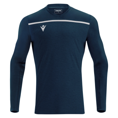 Футболка спортивная MACRON DENEB SHIRT LS NAVY/WHITE