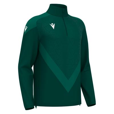 Толстовка тренировочная MACRON ANDUIN TRAINING 1/4 ZIP TOP BOTTLE GREEN/LIGHT BOTTLE GREEN
