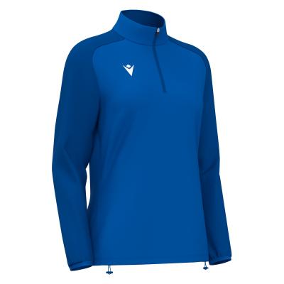 Толстовка тренировочная женская MACRON LENA TRAINING 1/4 ZIP TOP ROYAL BLUE/DARK ROYAL BLUE