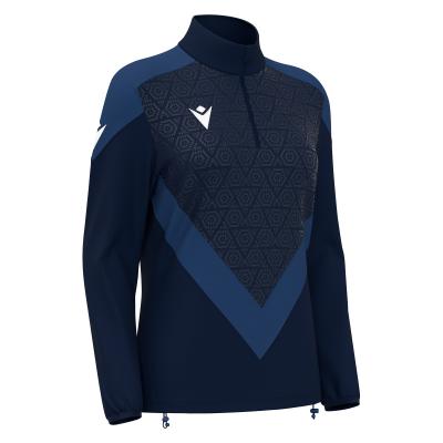 Толстовка тренировочная женская MACRON ANORA TRAINING 1/4 ZIP TOP NAVY/LIGHT NAVY