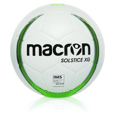 Мяч футбольный тренировочный MACRON SOLSTICE XG FOOTBALL TRAINING BALL N.4 (NO IMS) WHITE/GREEN