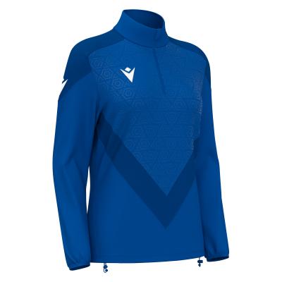 Толстовка тренировочная женская MACRON ANORA TRAINING 1/4 ZIP TOP ROYAL BLUE/DARK ROYAL BLUE