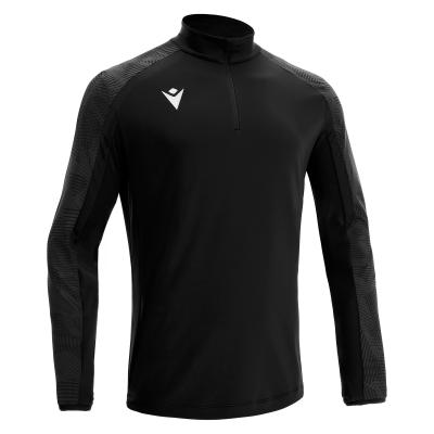 Толстовка тренировочная MACRON NARYN TRAINING 1/4 ZIP TOP BLACK/DARK GREY