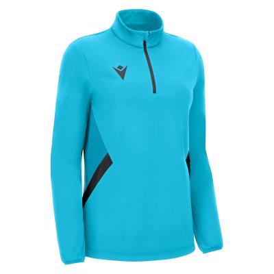 Толстовка тренировочная женская MACRON MAIRA TRAINING 1/4 ZIP TOP NEON SKY/ANTHRACITE