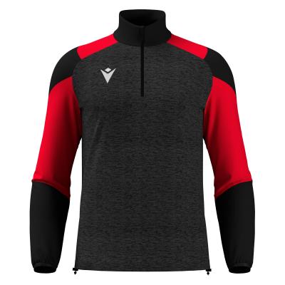 Толстовка тренировочная MACRON CUZCO TRAINING 1/4 ZIP TOP BLACK/RED