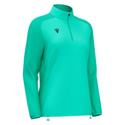 Толстовка тренировочная женская MACRON LENA TRAINING 1/4 ZIP TOP TURQUOISE/DARK TURQUOISE