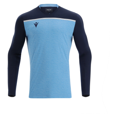 Футболка спортивная MACRON DENEB SHIRT LS COLUMBIA/NAVY/WHITE