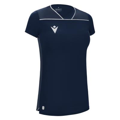 Футболка спортивная женская MACRON STEEL ECO SHIRT NAVY/LIGHT NAVY/WHITE