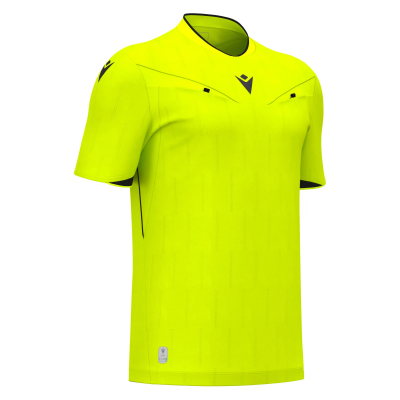 Футболка судейская проф. MACRON MENDEZ ECO SHIRT NEON YELLOW/BLACK