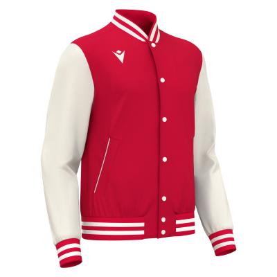 Куртка спортивная MACRON FIDDLE VARSITY COLLEGE JACKET RED/OFFWHITE