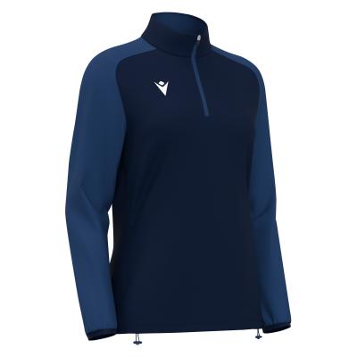 Толстовка тренировочная женская MACRON LENA TRAINING 1/4 ZIP TOP NAVY/LIGHT NAVY