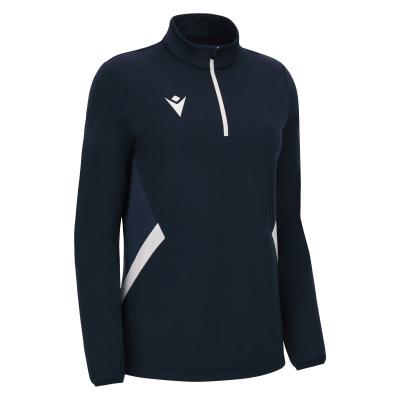 Толстовка тренировочная женская MACRON MAIRA TRAINING 1/4 ZIP TOP NAVY/WHITE