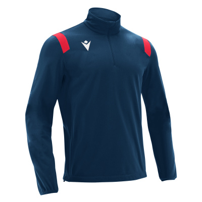 Толстовка тренировочная MACRON GANGE TRAINING 1/4 ZIP TOP NAVY/RED