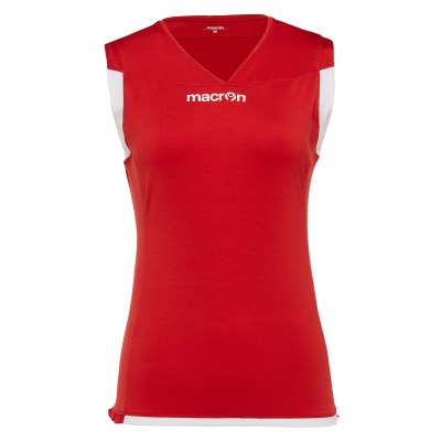 Майка спортивная MACRON MERCURY SLEEVELESS SHIRT RED/WHITE