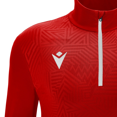 Толстовка тренировочная MACRON FRASER TRAINING 1/4 ZIP TOP RED/WHITE