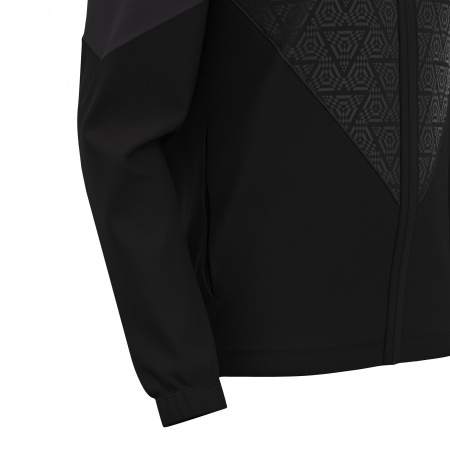 Олимпийка спортивная MACRON POSEIDON FULL LENGTH ZIP TOP BLACK/DARK GREY