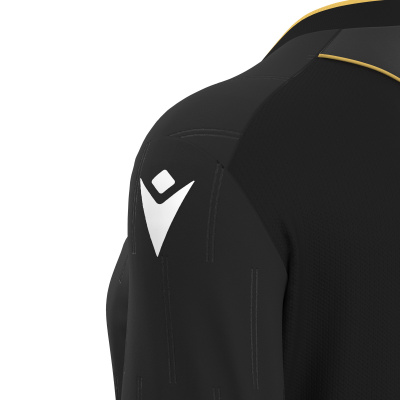 Футболка судейская проф. женская MACRON TESS ECO SHIRT SS BLACK/GOLD