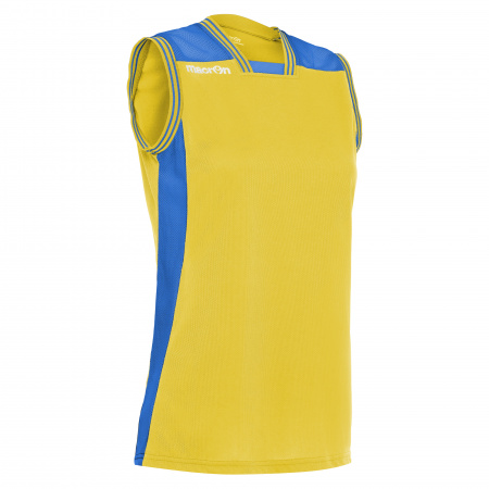 Майка спортивная MACRON RADON WOMAN SHIRT YELLOW/ROYAL BLUE