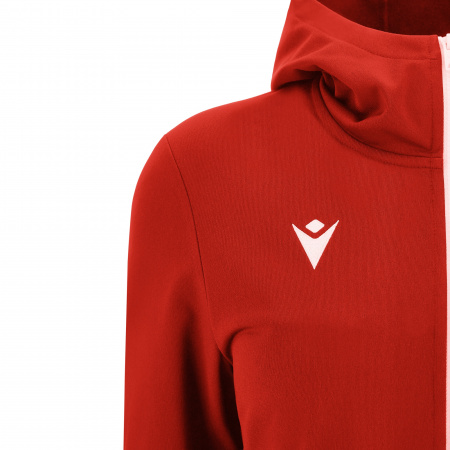 Олимпийка парадная женская MACRON BASTET FULL ZIP TOP RED/WHITE