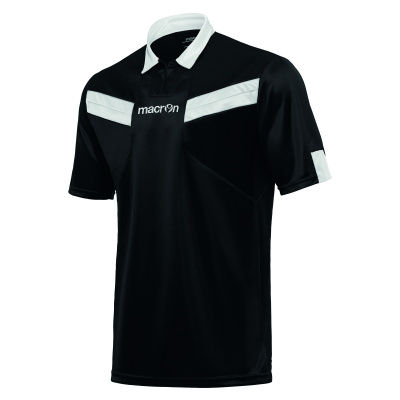 Футболка спортивная MACRON REFEREE SHIRT BLACK/WHITE