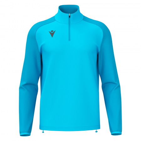 Толстовка тренировочная MACRON ISEN 1/4 ZIP TOP NEO SKY/DARK NEON SKY