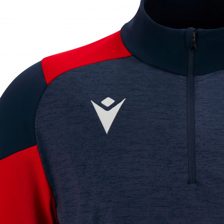Толстовка тренировочная MACRON IZEL TRAINING 1/4 ZIP TOP NAVY/RED