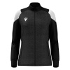 Олимпийка парадная женская MACRON VALKYRIA FULL ZIP TOP BLACK/WHITE