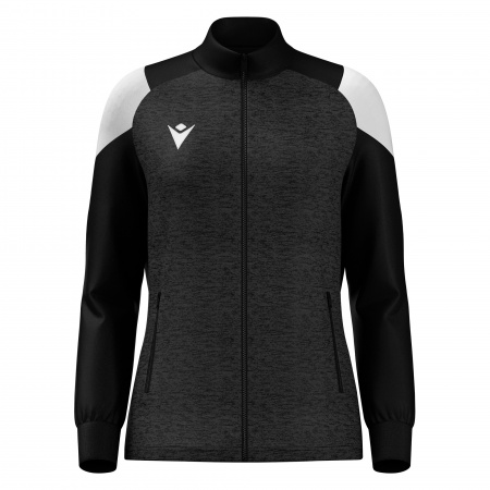 Олимпийка парадная женская MACRON VALKYRIA FULL ZIP TOP BLACK/WHITE