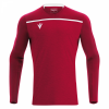 Футболка спортивная MACRON DENEB SHIRT LS RED/WHITE