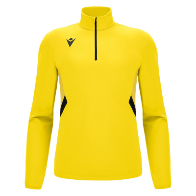 Толстовка тренировочная MACRON PIAVE TRAINING 1/4 ZIP TOP YELLOW/BLACK