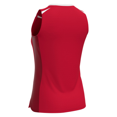 Футболка спортивная MACRON LILY ECO MATCH DAY SLEEVESLESS SHIRT RED/WHITE