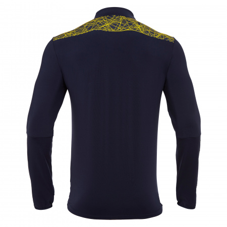 Толстовка тренировочная MACRON TIBER 1/4 ZIP TOP NAVY/YELLOW