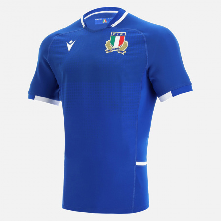 Регбийка MACRON MACRON ITALIA RUGBY 2021/22 ADULTS' HOME MATCH JERSEY ROYAL BLUE