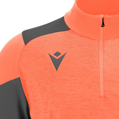 Толстовка тренировочная MACRON IZEL TRAINING 1/4 ZIP TOP NEON CORAL/ANTHRACITE