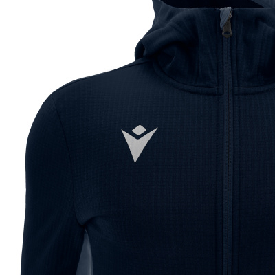 Олимпийка спортивная MACRON SUCCESS FULL ZIP HOODED 3D TOP NAVY/LIGHT NAVY