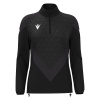 Толстовка тренировочная женская MACRON ANORA TRAINING 1/4 ZIP TOP BLACK/DARK GREY
