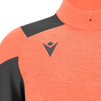 Толстовка тренировочная женская MACRON CHANTICO TRAINING 1/4 ZIP TOP NEON CORAL/ANTHRACITE