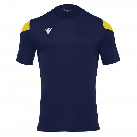 Футболка спортивная MACRON POLIS SHIRT NAVY/YELLOW