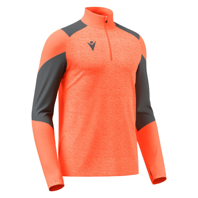 Толстовка тренировочная MACRON IZEL TRAINING 1/4 ZIP TOP NEON CORAL/ANTHRACITE