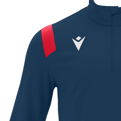 Толстовка тренировочная MACRON GANGE TRAINING 1/4 ZIP TOP NAVY/RED