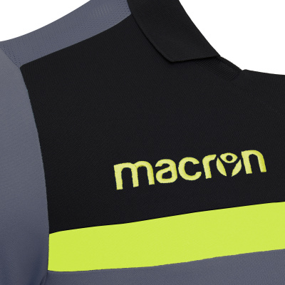 Футболка спортивная MACRON FEO SHIRT ANTHRACITE/BLACK/NEON YELLOW