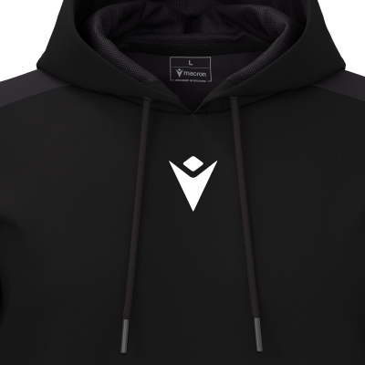 Худи спортивное MACRON HORN HOODY POLY BLACK/DARK GREY