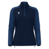 Толстовка тренировочная женская MACRON LENA TRAINING 1/4 ZIP TOP NAVY/LIGHT NAVY
