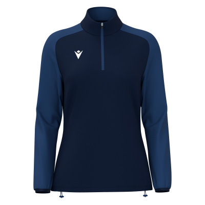 Толстовка тренировочная женская MACRON LENA TRAINING 1/4 ZIP TOP NAVY/LIGHT NAVY