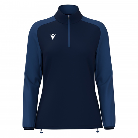Толстовка тренировочная женская MACRON LENA TRAINING 1/4 ZIP TOP NAVY/LIGHT NAVY